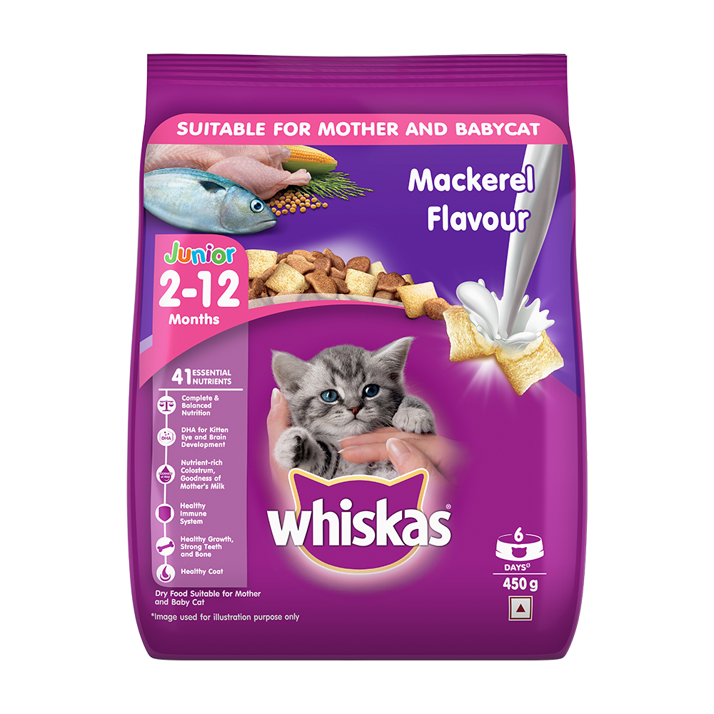 WHISKAS® Kitten Dry Food, Mackerel - 1