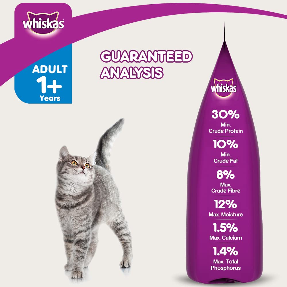WHISKAS® Hairball Control Adult Dry Food, Chicken & Tuna - 6