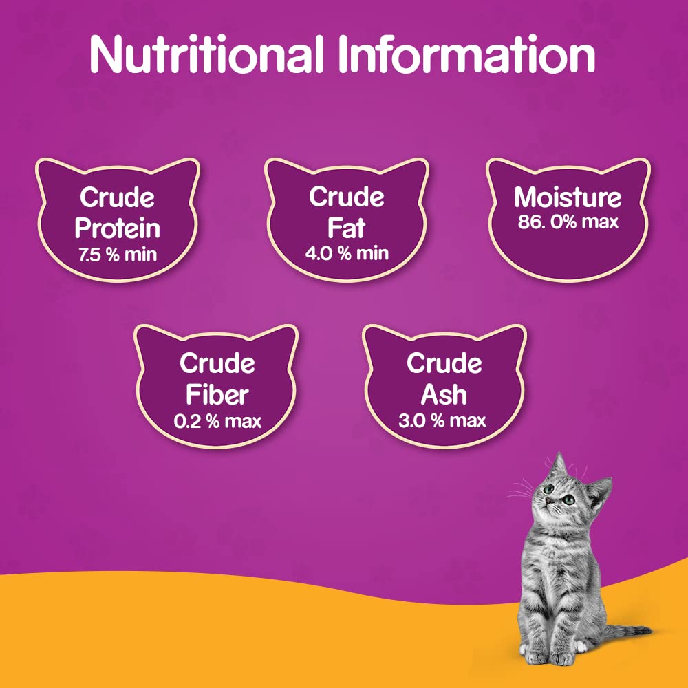 WHISKAS® Wet Food for Kittens (2-12 Months), Chicken in Gravy Flavour, 12 pouches (12x 85g) - 6