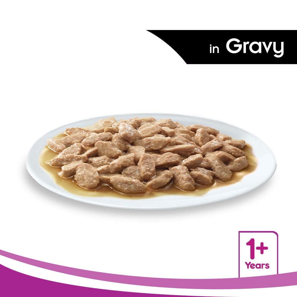 WHISKAS® Wet Food for Adult Cats (1+Years), Salmon in Gravy Flavour, 12 Pouches (12 x 85g) - 3