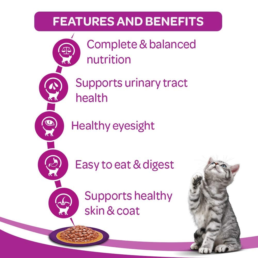 WHISKAS® Wet Cat Food for Adult Cats (1+Years), Tuna in Jelly Flavour, 12 Pouches (12 x 85g) - 4