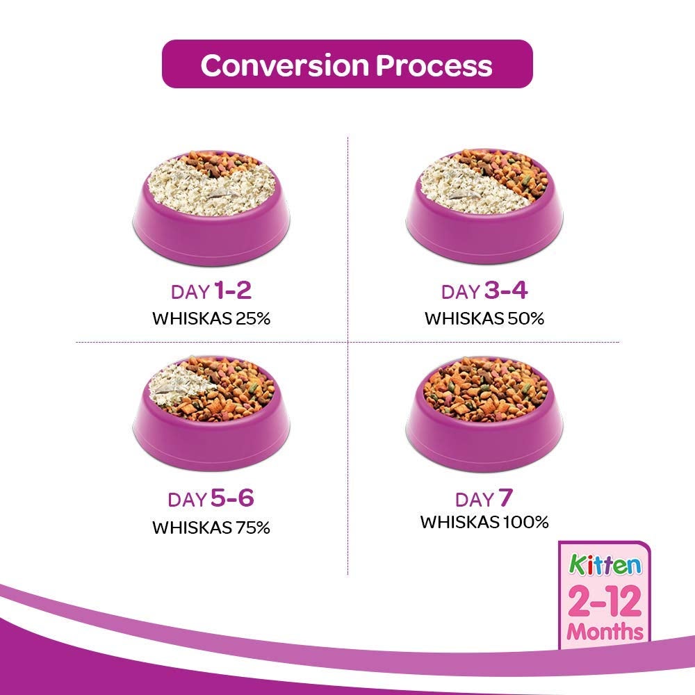 WHISKAS® Kitten Dry Food, Ocean Fish with Milk - 4