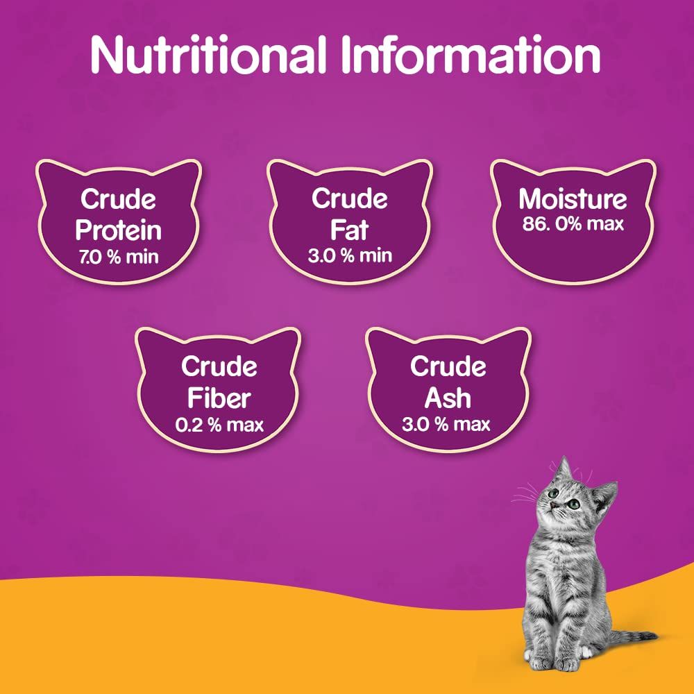 WHISKAS® Wet Cat Food for Adult Cats (1+Years), Chicken in Gravy Flavour, 12 Pouches (12 x 80g) - 5