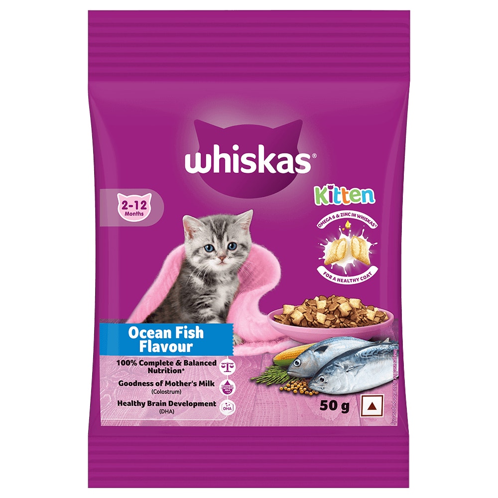 WHISKAS® Kitten Dry Food, Ocean Fish with Milk - 1