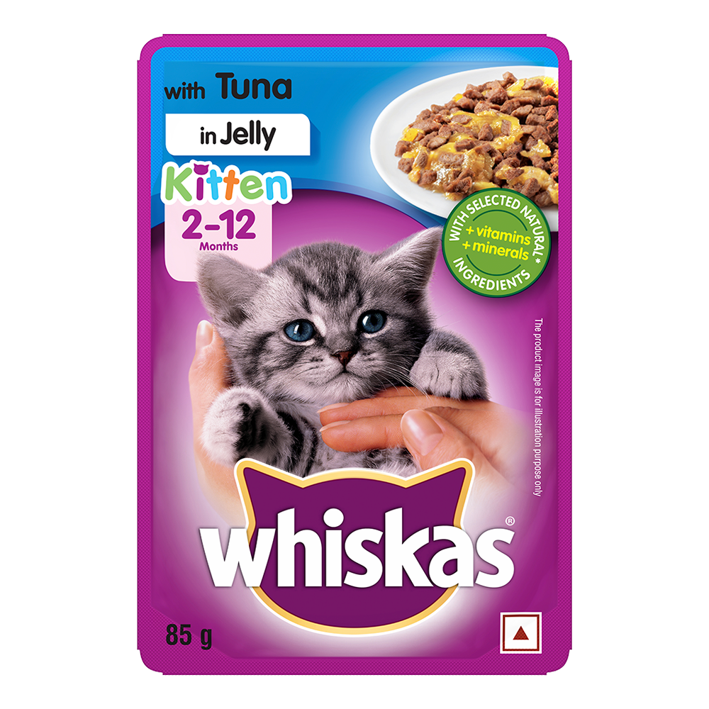 WHISKAS® Kitten Wet Food, Tuna in Jelly Pouch