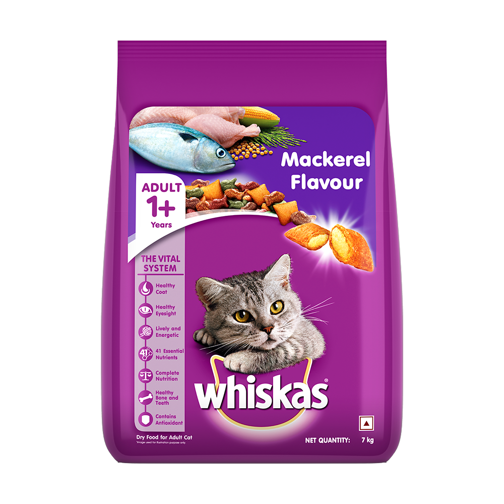 WHISKAS® Adult Dry Food, Mackerel